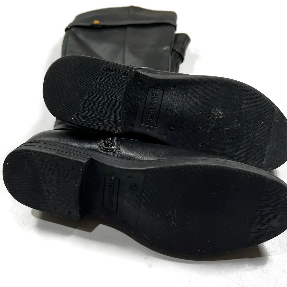 Sam‎ and Libby Virginia Black Tall Boots Womens 4 Zip Side Riding Casual